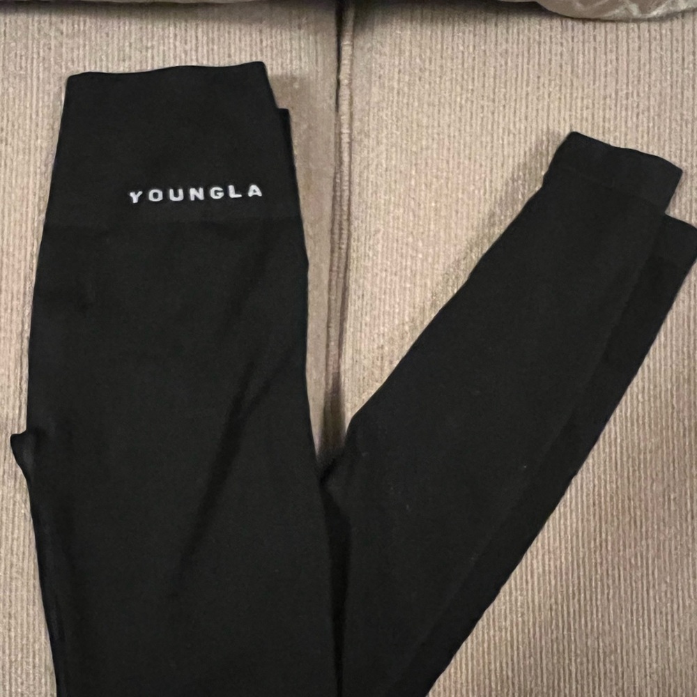 YoungLA Jet Black Active Leggings